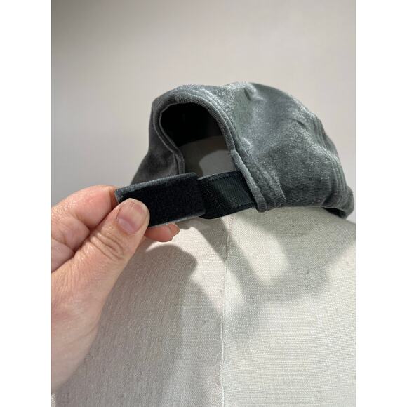 Calia Velvet Gray Baseball Cap Adjustable Strapback Black Women’s - Picture 4 of 7